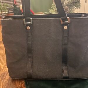 Céline Monogrammed Tote Black